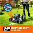 thumbnail image 6 of SENIX Gas Lawn Mower, 21in Cuttting Blade / 22in Cutting Deck, 144cc 4-Cycle, 2-In-1 Mulch & Side Discharge Push Mower, 6 Height Adjustments, 11" Rear Wheels, LSPG-L6, 6 of 13