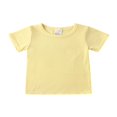 thumbnail image 2 of 2 Pcs Unisex Casual Outfits  Baby Solid Color Short Sleeve  Neck Pullover + High Waisted Pants, 2 of 7