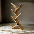 thumbnail image 6 of Benjara Irica Accent Bookshelf, 6 Diagonal Storage Shelves, Brown Bamboo, 43 Inch, 6 of 6