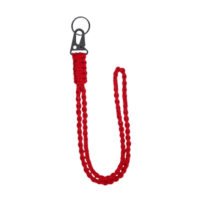 Paracord Lanyard Carabiner trenzado para actividades al aire libre senderismo para adultos Rojo