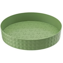 Lazy Susan Organizer：8.8 Inch 360 Degree Rotating Spice Rack for Kitchen Countertop Round Lazy Susan Wood Turntable Holder for Cabinet Table - Green