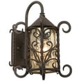 thumbnail image 6 of John Timberland Casa Seville Vintage Rustic Outdoor Wall Light Fixture Dark Walnut Scroll 13 1/4" Champagne Hammered Glass for Post Exterior Barn Deck, 6 of 8