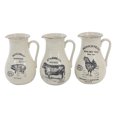 thumbnail image 2 of DecMode 9"W, 12"H Porcelain Farmhouse Vase, White, 3 - Pieces, 2 of 13