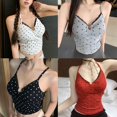 thumbnail image 3 of Camisola francesa de lunares para mujer, sexy, de verano, corta, sin espalda, 3 of 7