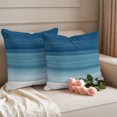 thumbnail image 6 of Outdoor Pillow Covers 24x24 Set of 2, Blue Ombre Stripes Waterproof Patio Throw Pillow Covers for Couch Sofa Chair, Vintage Gradient Abstract Lines Art Decorative Pillowcases for Throw Pillows, 6 of 9
