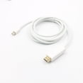 thumbnail image 2 of YIYI GUO 6ft Mini DP to HDMI-compatible Cable, Mini Display Port Male (Thunderbolt Port) to HDMI-compatibl Male Cable Audio Video Convert Cable for Apple MacBook, MacBook Pro, Google Chromebook Pixel, 2 of 8