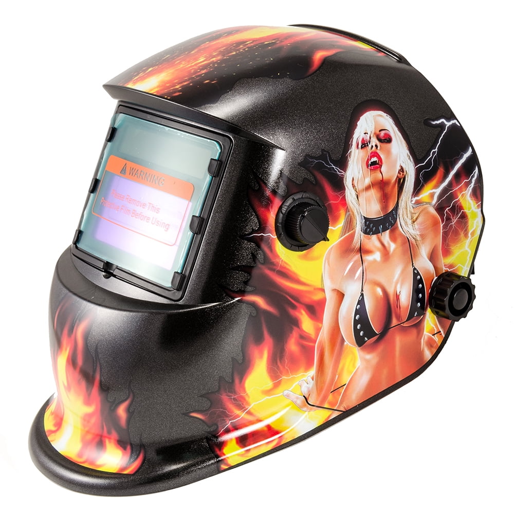Solar Auto Darkening Welding Helmet Mask TIG/MIG/ARC Welder Machine Fireproof 