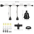 thumbnail image 2 of 6.8M 2-Conductor Linen Electric Cable, with E26/E27 Socket (3 sockets) and Dimmable Switch, for DIY Lamp (without bulb), 2 of 5
