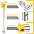 thumbnail image 2 of 8 Pieces Airless Paint Spray Tool Set 11.8 Inch Extension Pole Rod with 517 Sprayer Tip and Nozzle Tip Protector,Yellow & Silver, 2 of 7