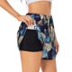thumbnail image 1 of Balery Abstract Blue Squares Pantalones cortos deportivos para mujer con forro y dos bolsillos, elásticos, para entrenamiento, gimnasio, yoga-Small, 1 of 7