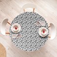 thumbnail image 4 of Ambesonne Dog Lover Fitted Round Tablecloth, Monochorme Canine, 36"- 40" Diameter, Black White, 4 of 5