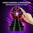 thumbnail image 2 of DAYBETTER 3 inch Plasma Ball Lamp, Touch Sensitive Plasma Globe Lamp with Lightning Effects, USB or Battery Powered, for Christmas, Party, Room Decor, 2 of 6