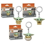 ORLAND USA Funko Pop Baby Yoda the Child Grogu Star Wars Action Figure Keychain Toys 3 Designs