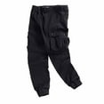 thumbnail image 2 of Kvture Men’S Cargo Pants Full Length Joggers with Drawstring Multi Pockets Outdoor Breathable Sports Trousers Black XXL, 2 of 6