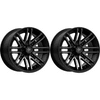 (2 Pack) 4/156 MSA M40 Rogue Wheel 14x7 4.0 + 3.0 Satin Black/Titanium Tint For POLARIS RANGER 800 CREW 2010-2014