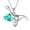 Dinosaur Necklace, variant on Sterling Silver Dinosaur Ring Open Cute Animal Velociraptor Blue Crystal Jewelry Women Juwaliy