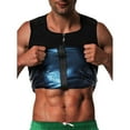 thumbnail image 3 of Lilvigor Sauna Heat Trapping Vest for Men Weight Loss Sauna Suit Sauna Shirt Workout Tank Top Vest Zipper Body Shaper Short Waist Trainer for Weight Loss, 3 of 7