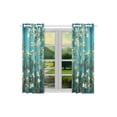 thumbnail image 2 of CADecor Blossoming Almond Tree Window Curtain Window Treatments Kitchen Curtains 26x39 inches, 2 Pieces, 2 of 3