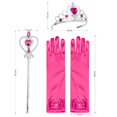 thumbnail image 6 of Flower Girls Dress Hot Pink Crown Gloves Lace Pearl Pageant Wedding 7 Years, 6 of 6