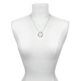 thumbnail image 3 of Delight Jewelry Silvertone Cat Head Silhouette Laugh Ring Charm Necklace, 18", 3 of 4