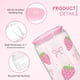 thumbnail image 4 of Vaso de vidrio SANDJEST Strawberry 470 ml con tapa y pajita, 4 of 8