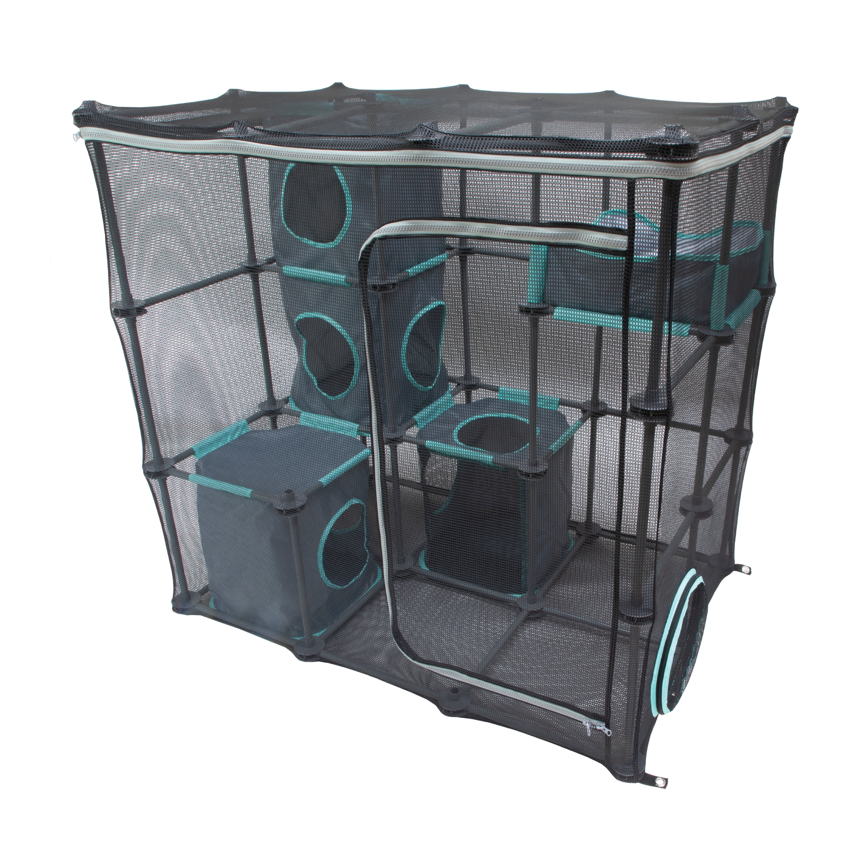 Kitty City Outdoor Cat Enclosure Catio with Mesh Walls, Zip Door