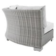 thumbnail image 4 of Modway Conway Sunbrella® Outdoor Patio Wicker Rattan Round Corner Chair in Light Gray Gray, 4 of 9