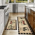 thumbnail image 2 of Farmhouse Kitchen Rugs Sets of 2 Brown Country Rustic Rooster Cow Kitchen Rug Washable Non-Slip Kitchen Floor Mats for in Front of Sink Farmhouse Kitchen Decor, 2 of 6