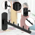 thumbnail image 4 of Woeilo UrbanMingle Clothes Rack,2Pcs Stainless Steel Clothes Hanger,Wall Mounted Clothes Rack,Wall Mounted Drying Rack with Swing Arm,Wall Clothes Hanger for Bathroom Laundry Room Closet,Black Bla, 4 of 5