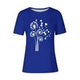 thumbnail image 4 of qolati Womens Tops 2024 Summer Crew Neck Short Sleeve Tunic Shirts Vintage Floral Print Casual Loose Fit T Shirts Trendy Blouses, 4 of 4