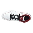 thumbnail image 5 of Air Jordan 1 Mid BG Big Kid's Shoes White/Gym Red/Black 554725-103, 5 of 6