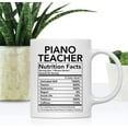 thumbnail image 2 of CTDream Funny 11oz. Ceramic Coffee Tea Mug Thank You Gift, Piano Teacher Nutritional Facts, 1-Pack, 2 of 7
