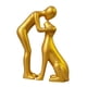 thumbnail image 3 of Estatua de hombre y perro, escultura de mascota, moderna, decorativa, adorable, única, figura para el hogar. dorado, 3 of 9