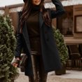 thumbnail image 2 of Vedolay Winter Long Coats for Women Long Sleeve Button Down Coat Knit Cardigan Coat Black,M, 2 of 4