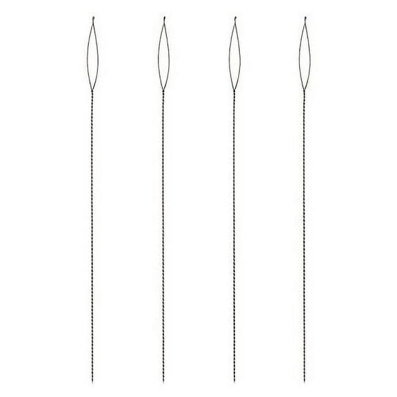 The Beadsmith Basic Elements Collapsible Eye Needles – 2.5 Inch Long – Flexible Twisted Wire – Large Eye, Easy to Thread – 4 Extra Fine Needles