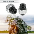thumbnail image 3 of Unique Bargains 0.59" Motorcycle Slider Frame Aluminum Alloy Plastic Wheel Fairing Protection Crash Pad Protector Guard 2.13" 2.56"  Silver Tone 2 Pcs, 3 of 7