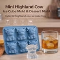 thumbnail image 2 of Mini Highland Cow Ice Cube Mold, 2027 New Adorable 3D Highland Cow Ice Cube Tray, 3D Highland Cow Shaped Silicone Ice Tray, Reusable Cow Ice Cube Mold for Whiskey, Cocktail & Dessert, 2 of 7