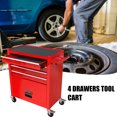 thumbnail image 2 of 4 Drawers Multifunctional Tool Cart with Wheel Steel Tool Chest Storage Cabinet, 2 of 7