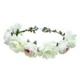 thumbnail image 3 of Diadema Floral Yuyangstore Diadema de flores para festival Fiesta Boda F Blanca, 3 of 6