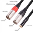 thumbnail image 2 of 2X Conector Hembra Estéreo de 3,5 mm una Doble XLR Conector Macho de 3 Pines Divisor en y Cable de Audio Auxiliar OFC Cable de Micrófono y de 3,5 mm una XLR de 3 Pines, 2 of 8