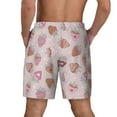 thumbnail image 4 of Uemuo Strawberry Cake Pattern Mens Swim Trunks Quick Dry Board Shorts with Mesh Lining, Stretch Beach Shorts Quick Dry No-Chafing Board Shorts-X-Large, 4 of 9