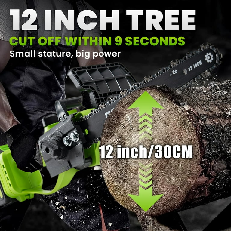 新品未開封 BLAHRMY CHAINSAW 12inch 12 Inch Cordless Brushless Electric Chainsaw, 9000RPM High Speed