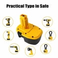 thumbnail image 4 of 14.4V Battery for DeWalt XRP DE9092 DE9094 DE9502 Drills and Drivers DW996KQ DW996K-2, 4 of 5