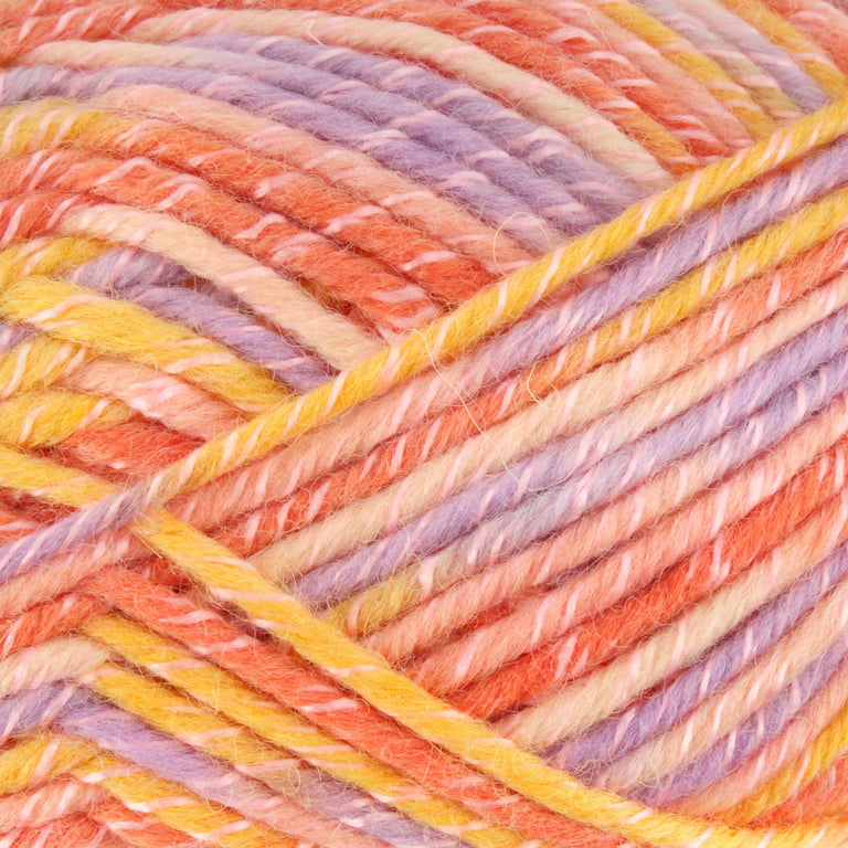 Chunky Melody Medium Weight Yarn - Juice Box - 70% Wool 30% Polyester Blend - 100g/Skein, Clear