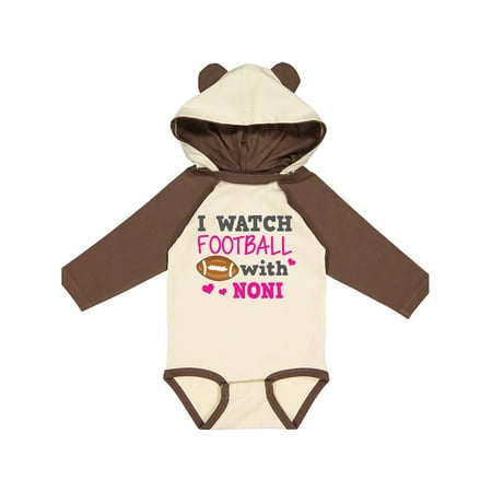 

Inktastic I Watch Football with My Noni Gift Baby Girl Long Sleeve Bodysuit