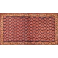 thumbnail image 1 of Ahgly Company Machine Washable Indoor Rectangle Traditional Orange Area Rugs, 2' x 4', 1 of 7