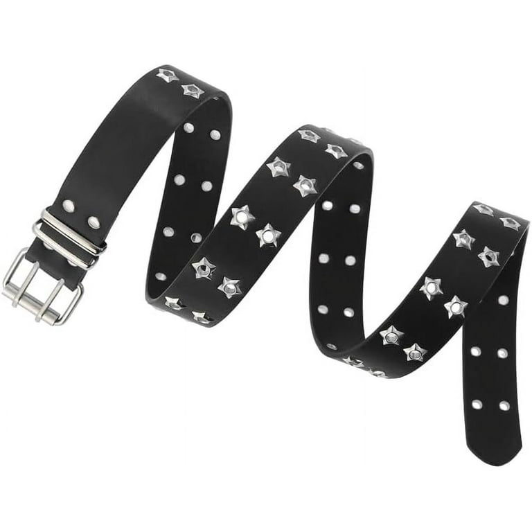 Fairy Grunge Leather Belts Y2K Women Star Punk Goth Buckle