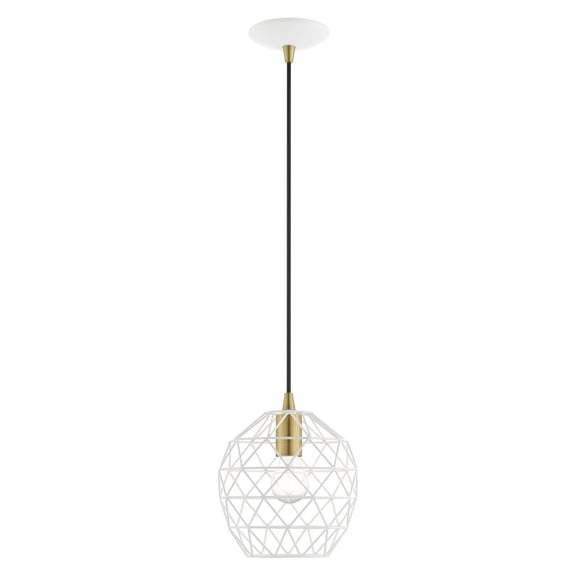 Livex Lighting - Geometric Shade - One Light Mini Pendant in Industrial Style -