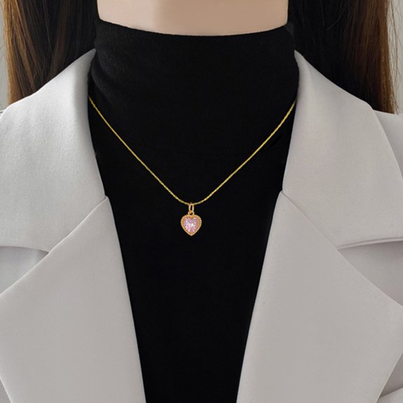 YYKihy Design Inlaid Simple Women Jewelry Necklace Ladies Pendant Necklace