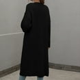 thumbnail image 4 of Usmixi Winter Womens Sweater Coat Long Coat for Women Casual Solid Long Sleeve Open Front Knitted Cardigan Overcoat Ladies Girl Fall Knit Sweater Outerwear Up to 65% off, 4 of 6